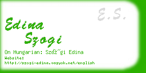 edina szogi business card